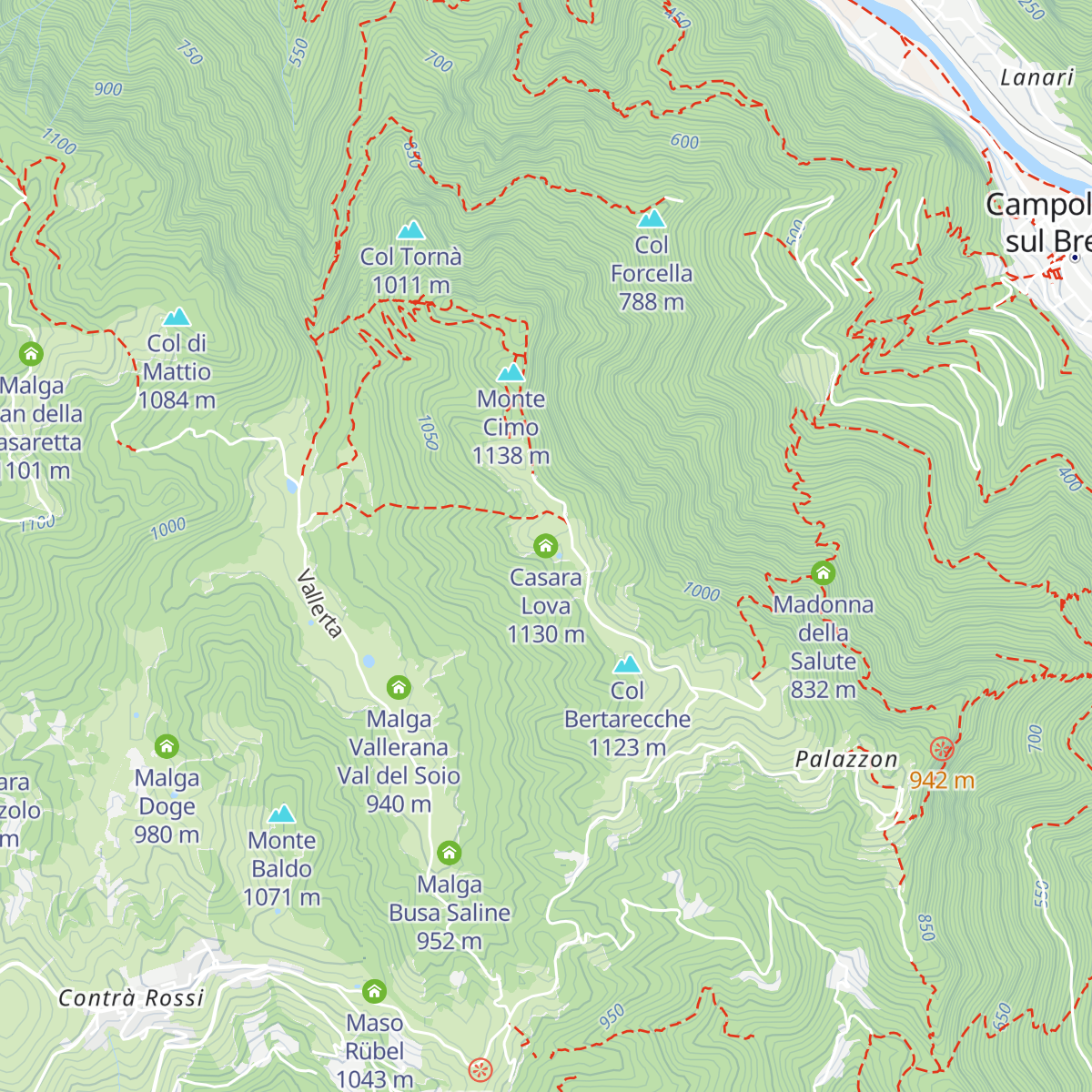 Casara Lova map