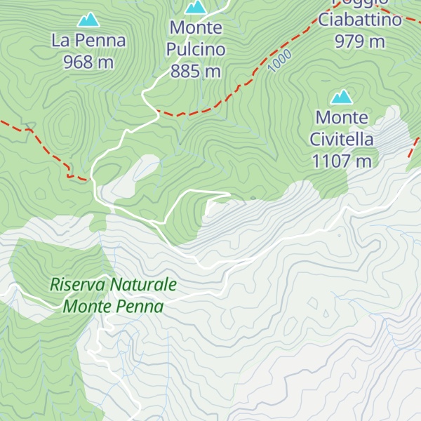 Map of Monte Nebbiaio