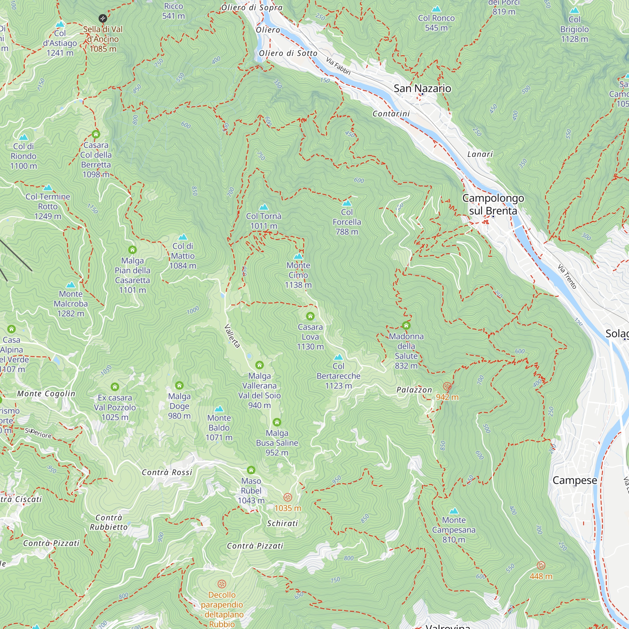 Malga Cimo map