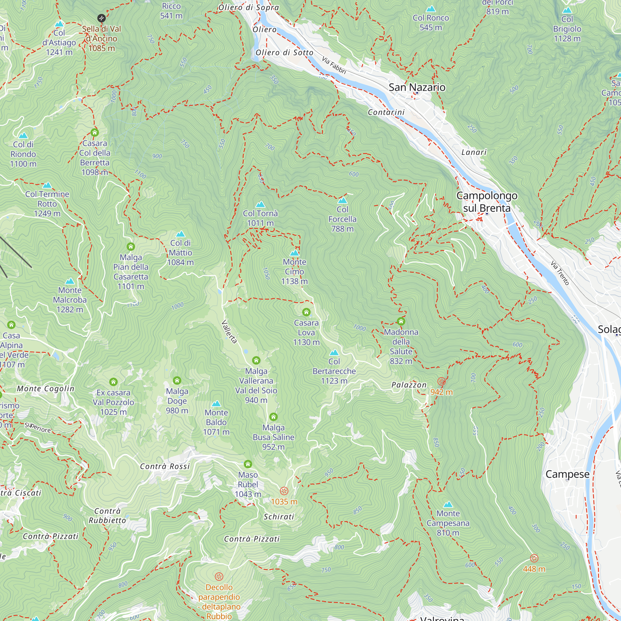Malga Cimo map