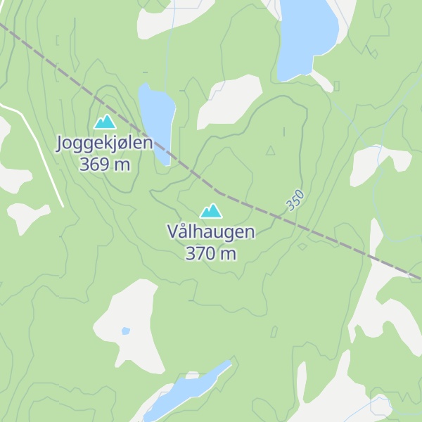 Map of Vålhaugen