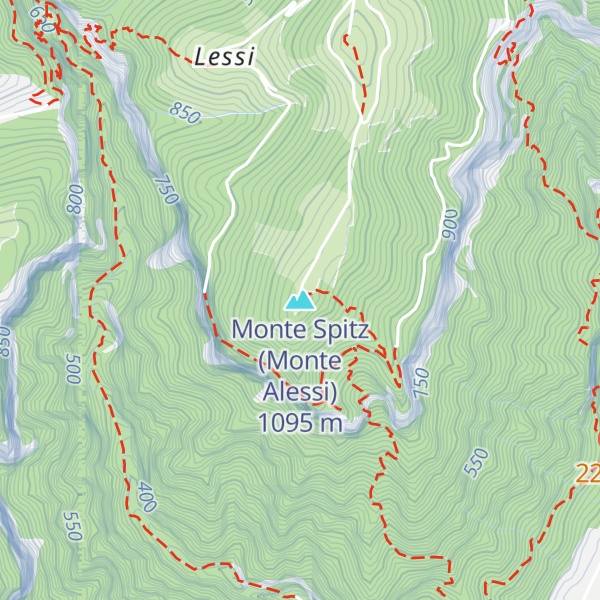 Map of Monte Spitz (Monte Alessi)