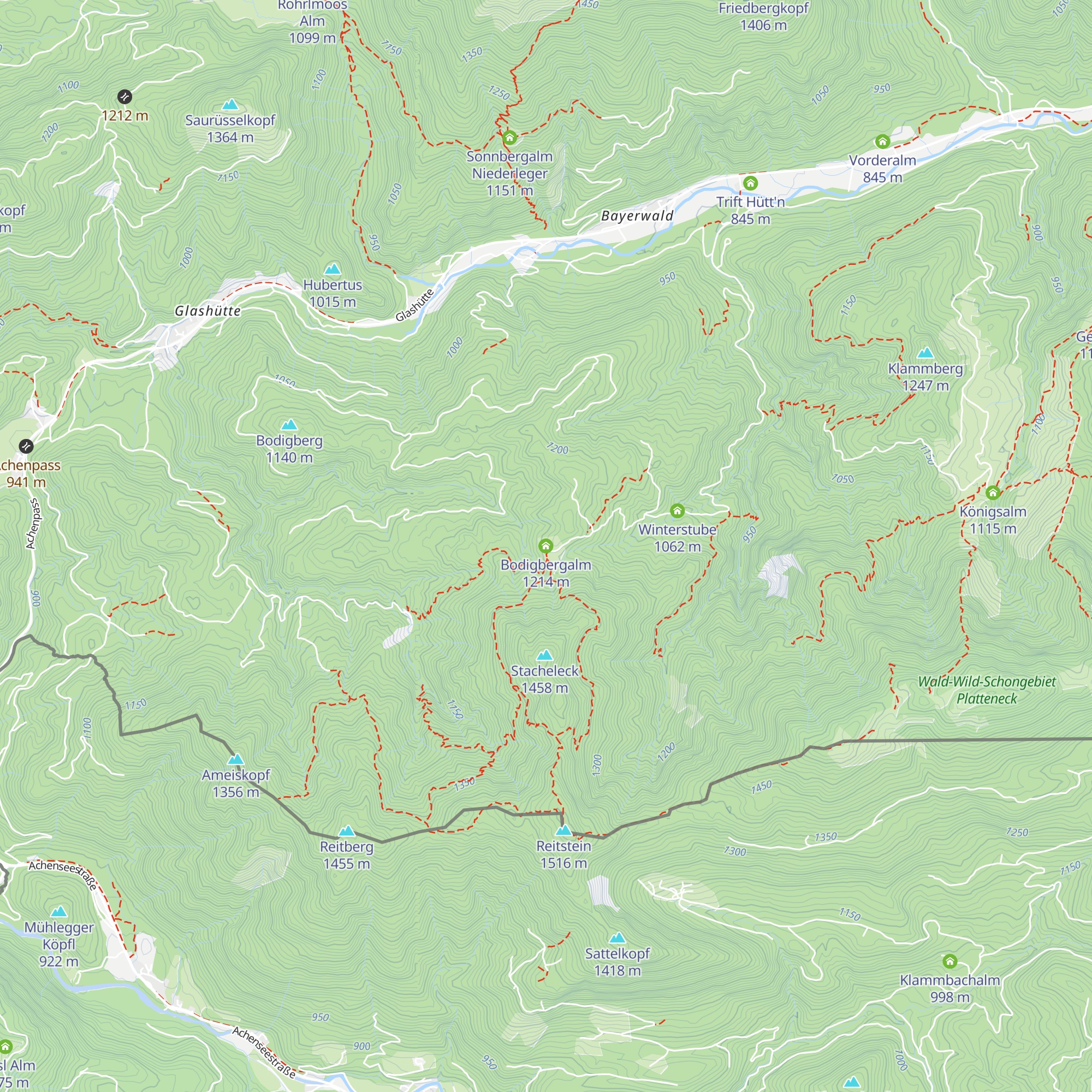 Bodigbergalm map