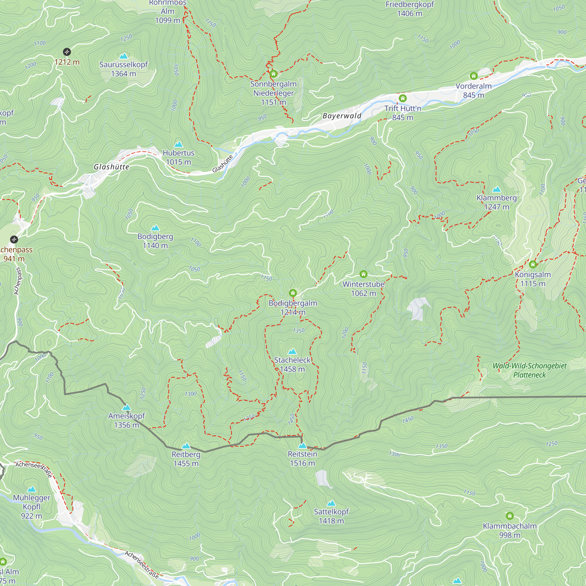 Bodigbergalm map