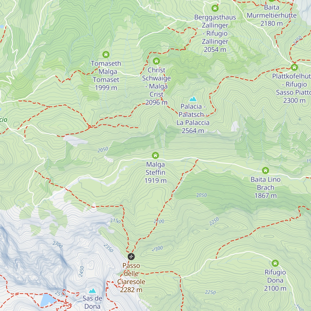Malga Steffin map