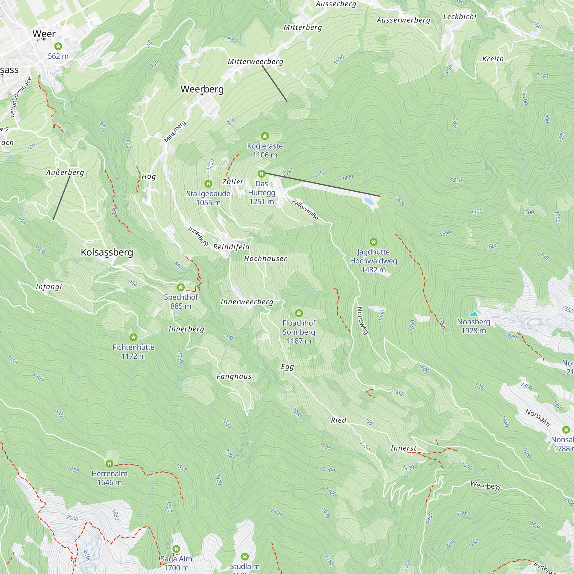 Wieseneckhütte map