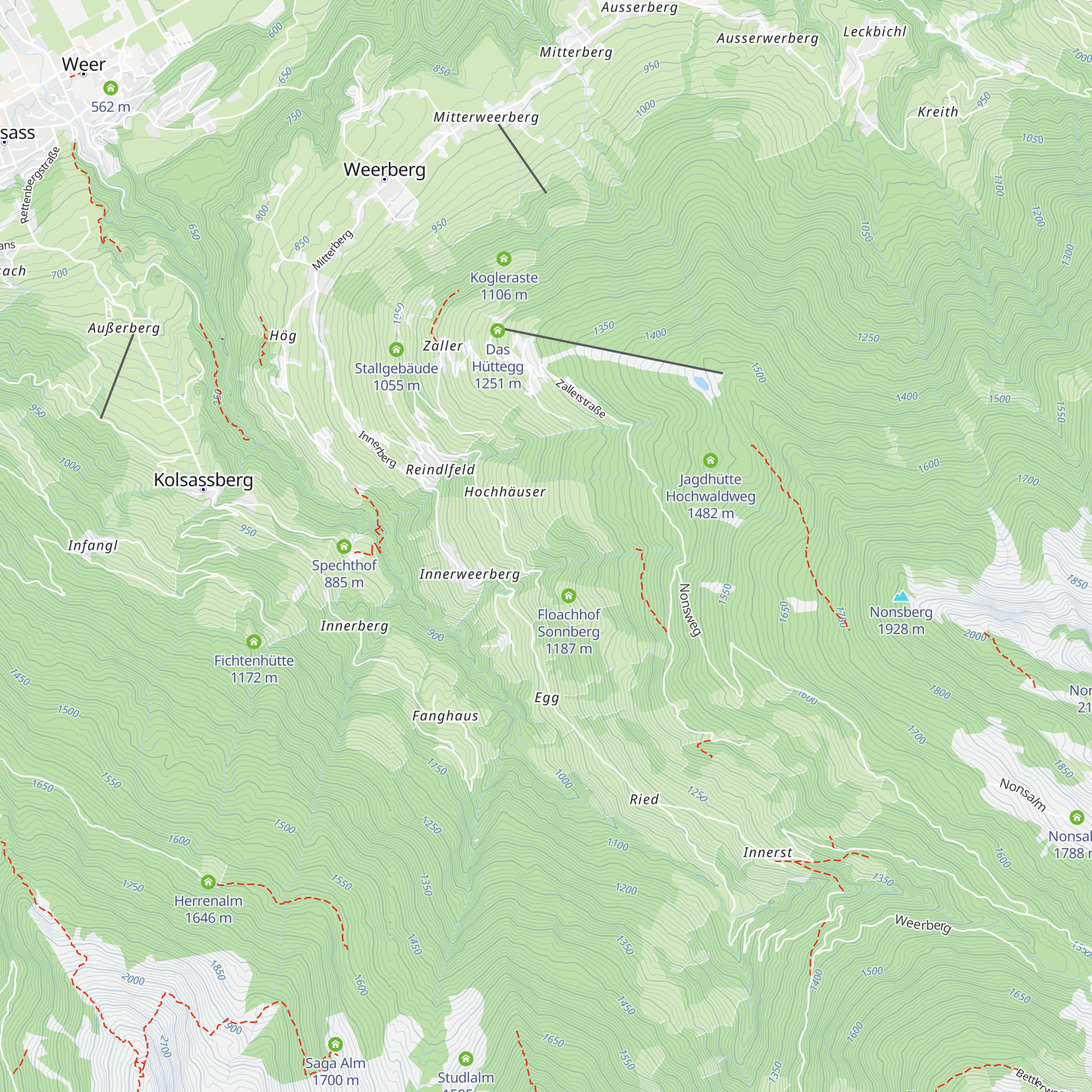 Wieseneckhütte map