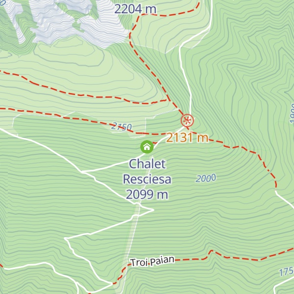 Map of Chalet Resciesa
