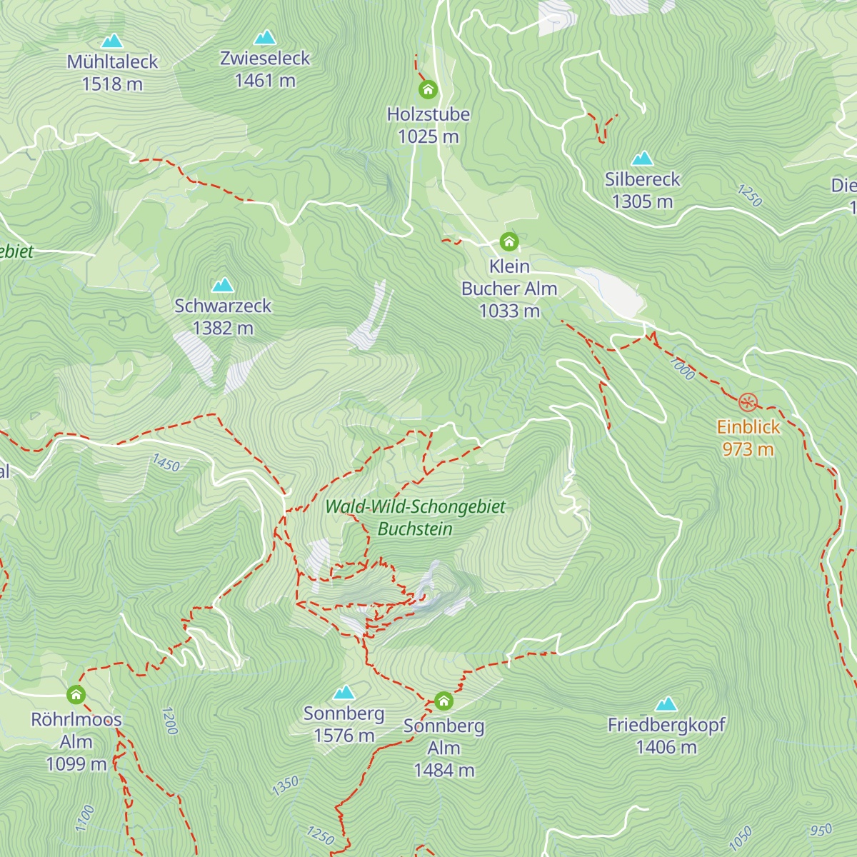 Buchsteinhütte map