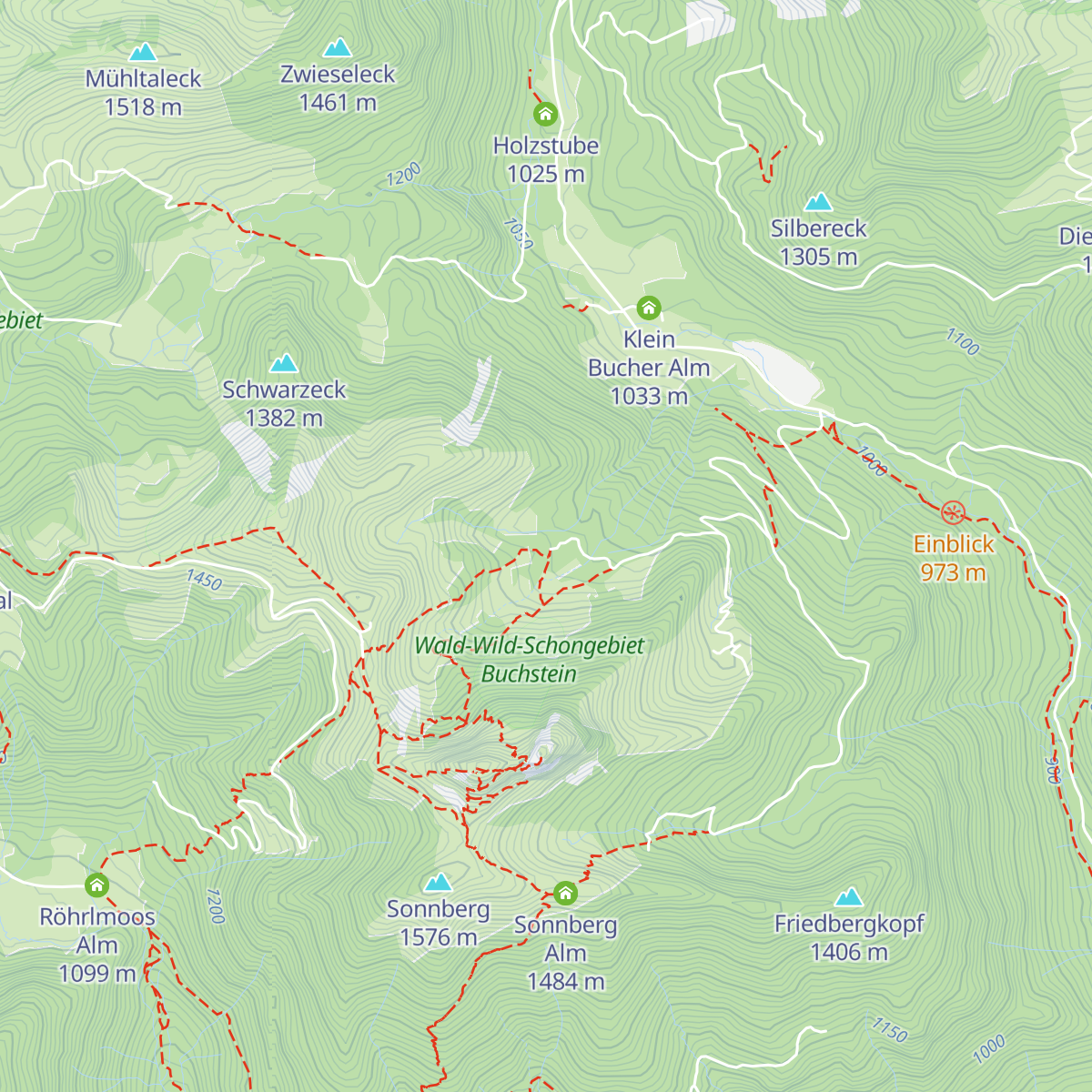Buchsteinhütte map