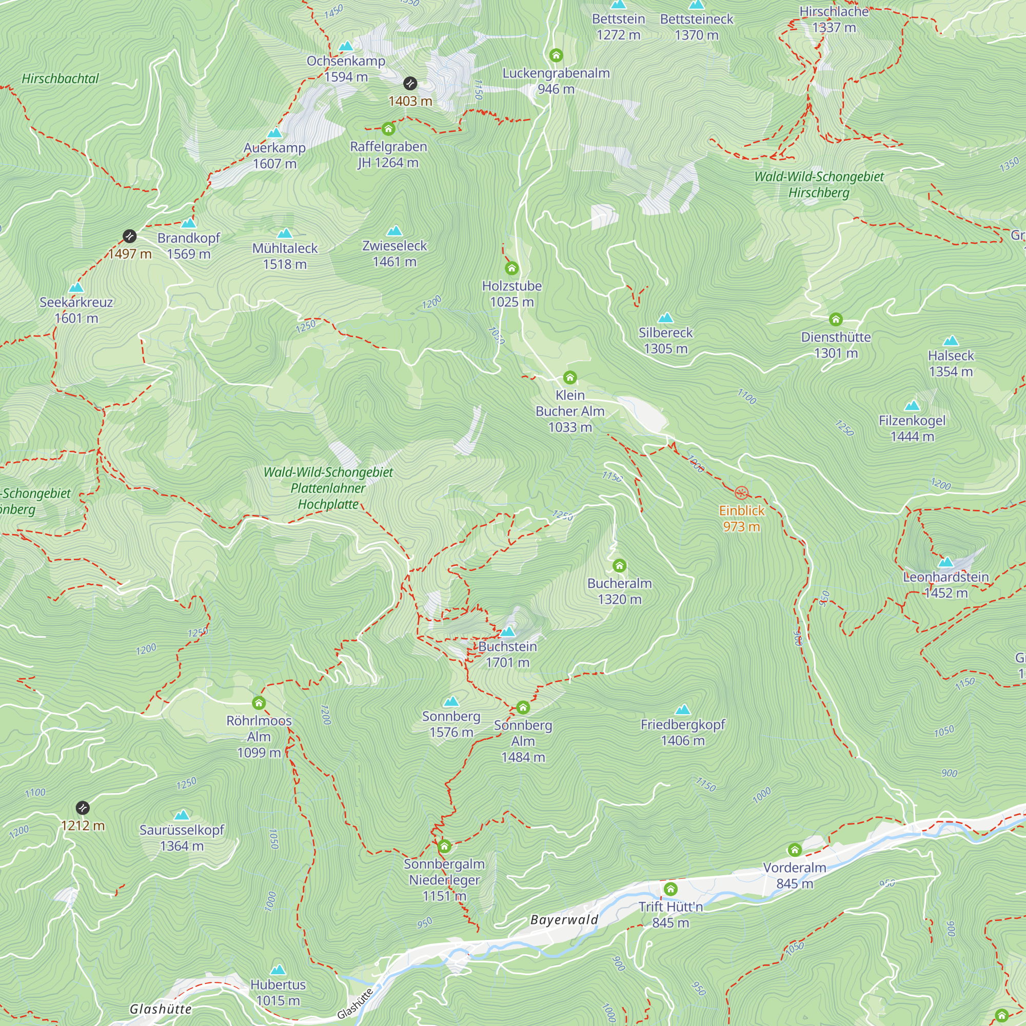 Buchsteinhütte map