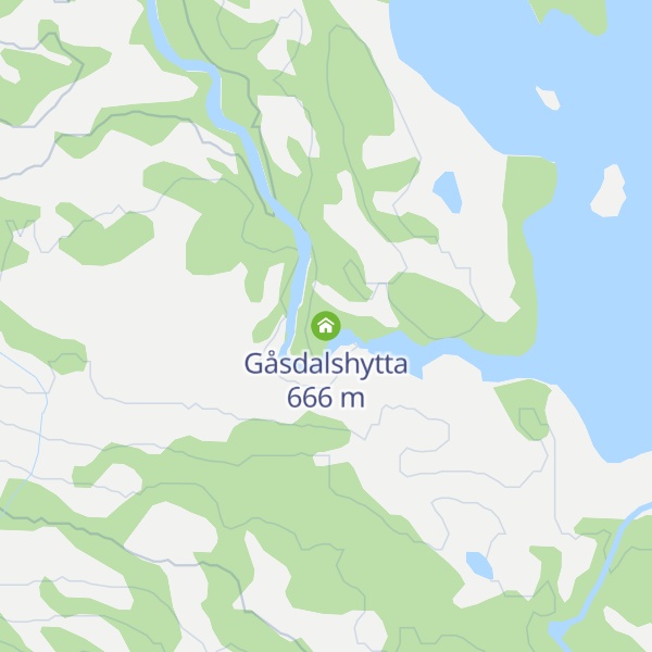 Map of Gåsdalshytta