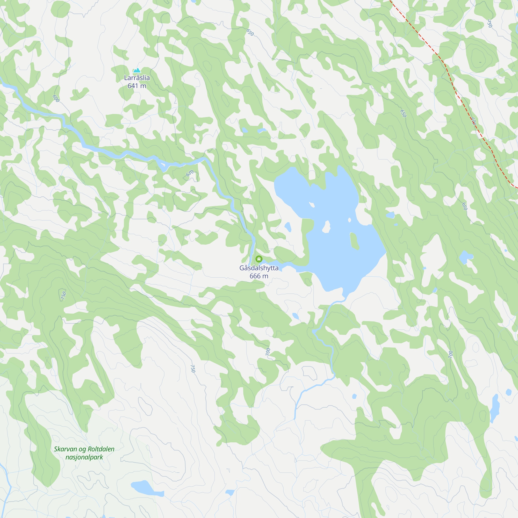 Gåsdalshytta map