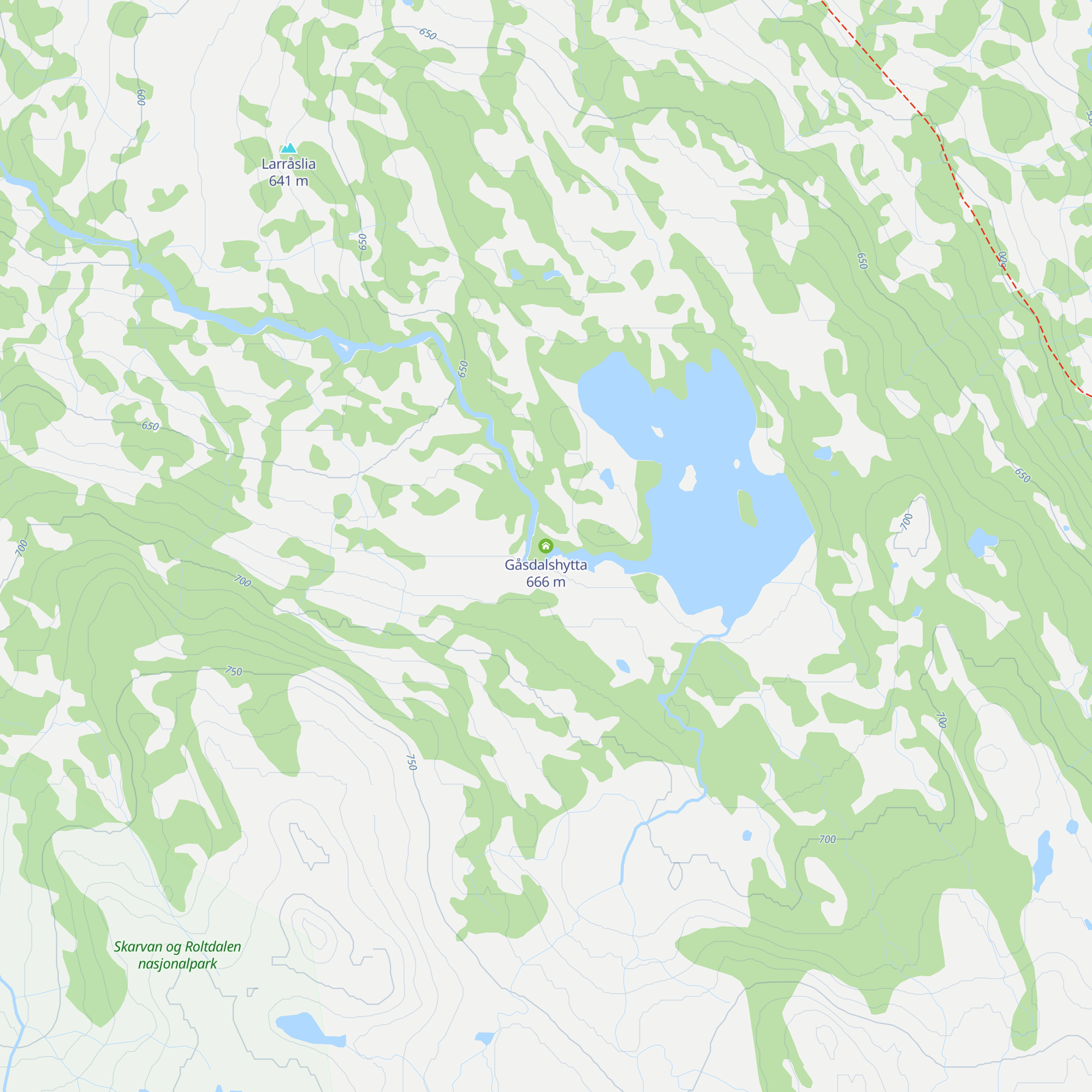 Gåsdalshytta map