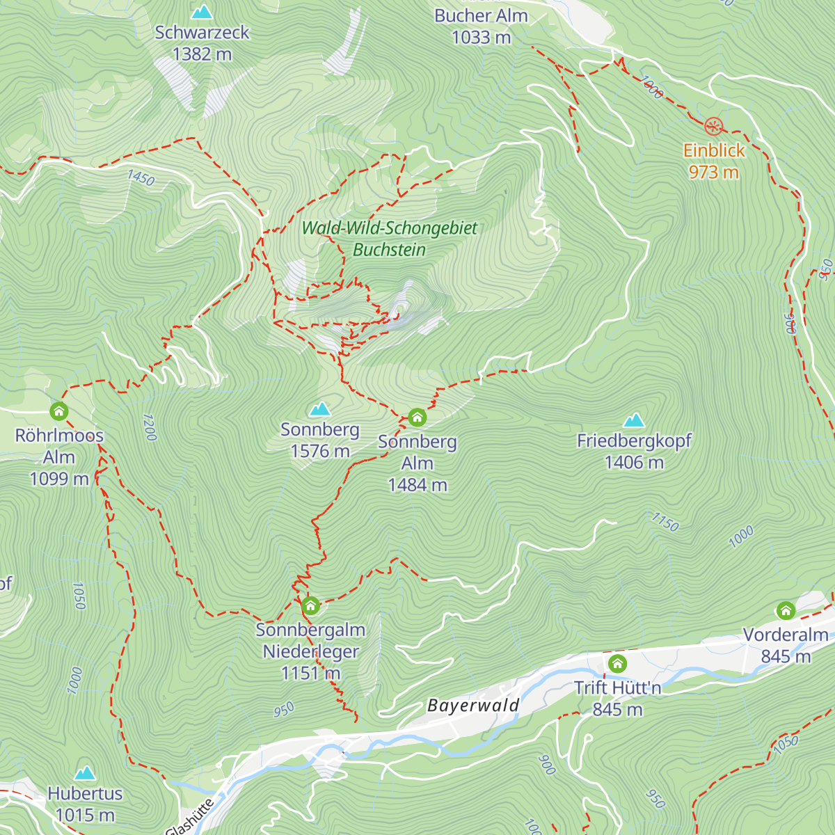 Sonnberg Alm map