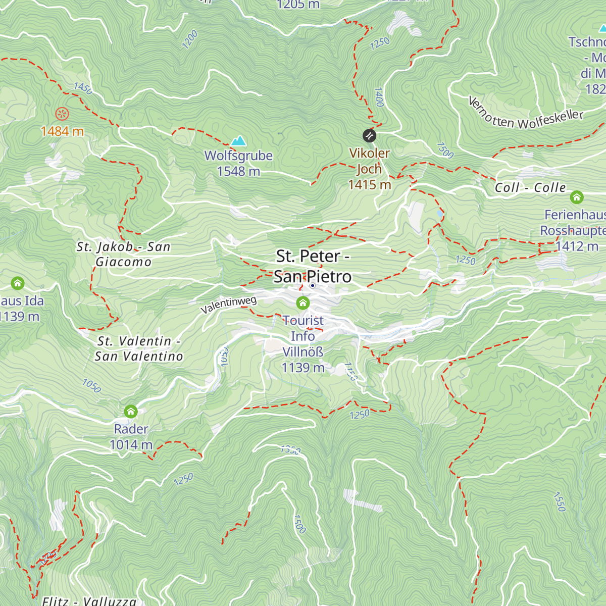 Tourist Info Villnöß map