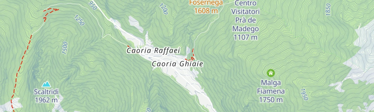 Map of the start of Rio Valsorda NK