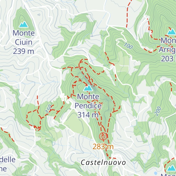Map of Monte Pendice