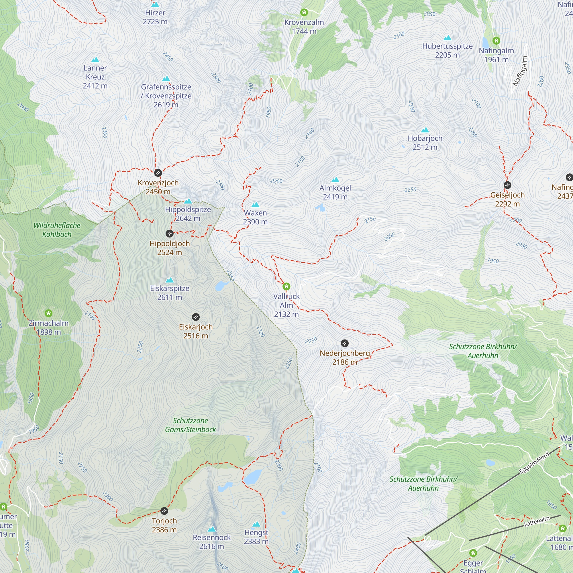 Vallruck Alm map