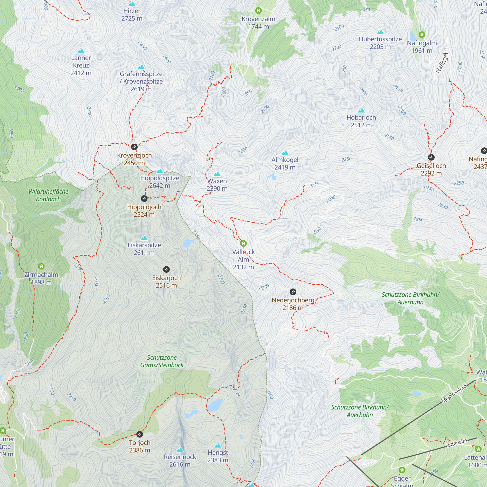 Vallruck Alm map