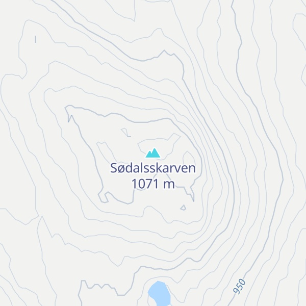 Map of Sødalsskarven