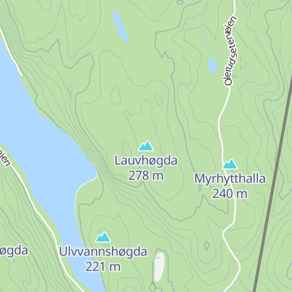 Map of Lauvhøgda