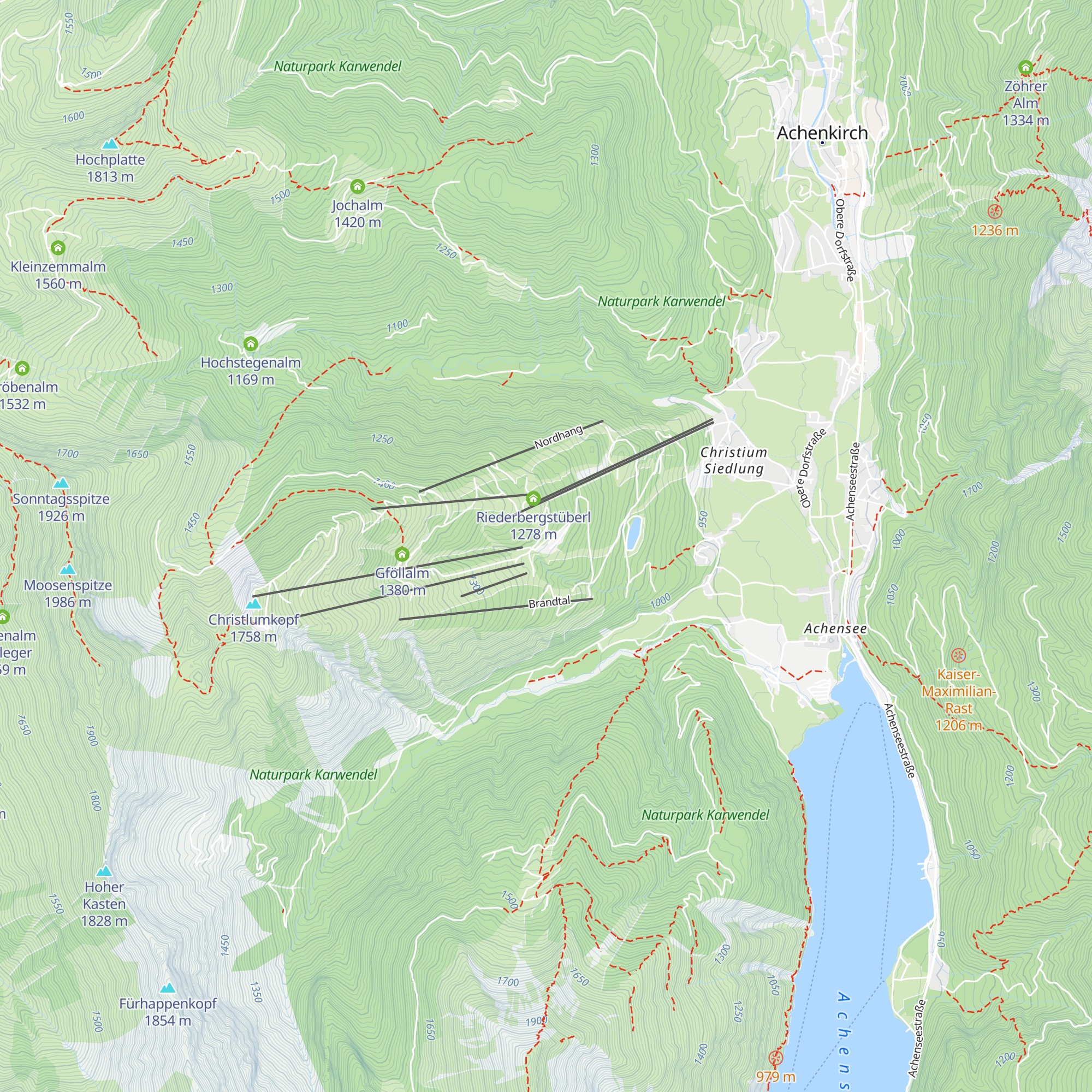 Christlum Alm map