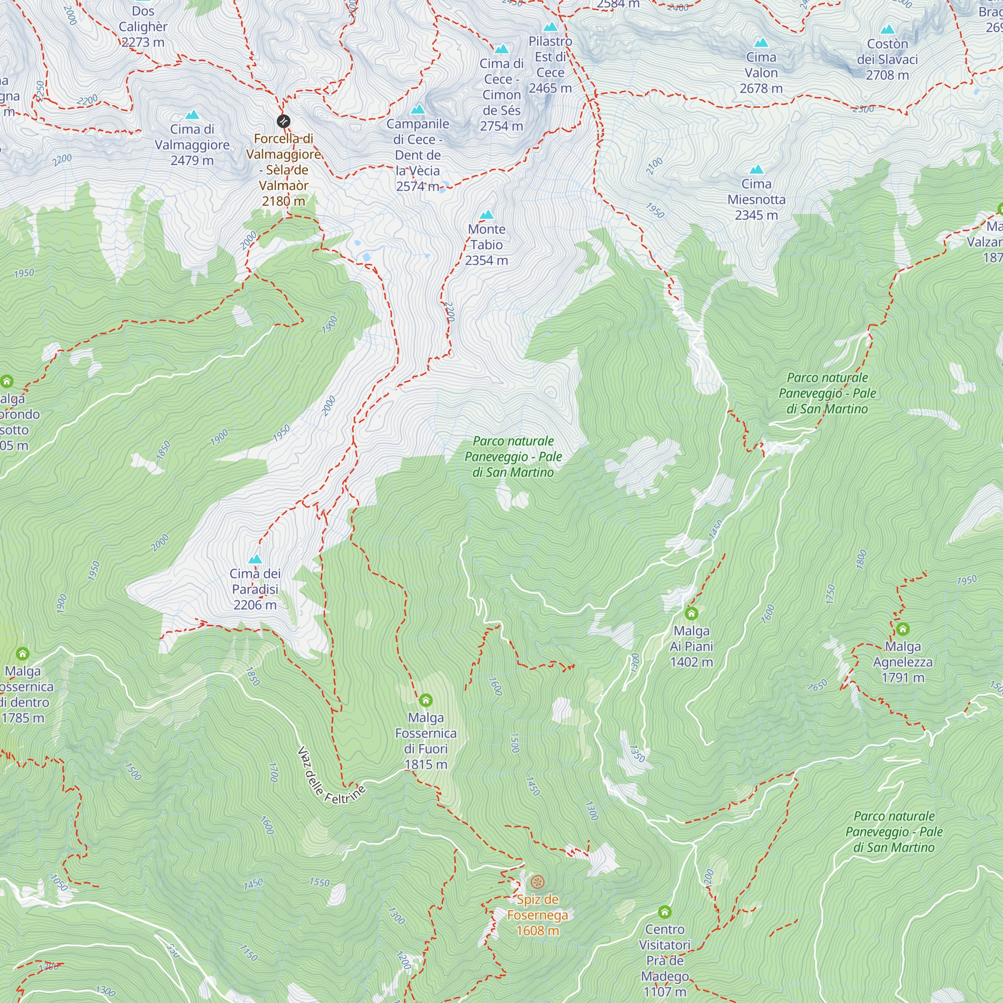 Malga Miesnazza di Sopra map