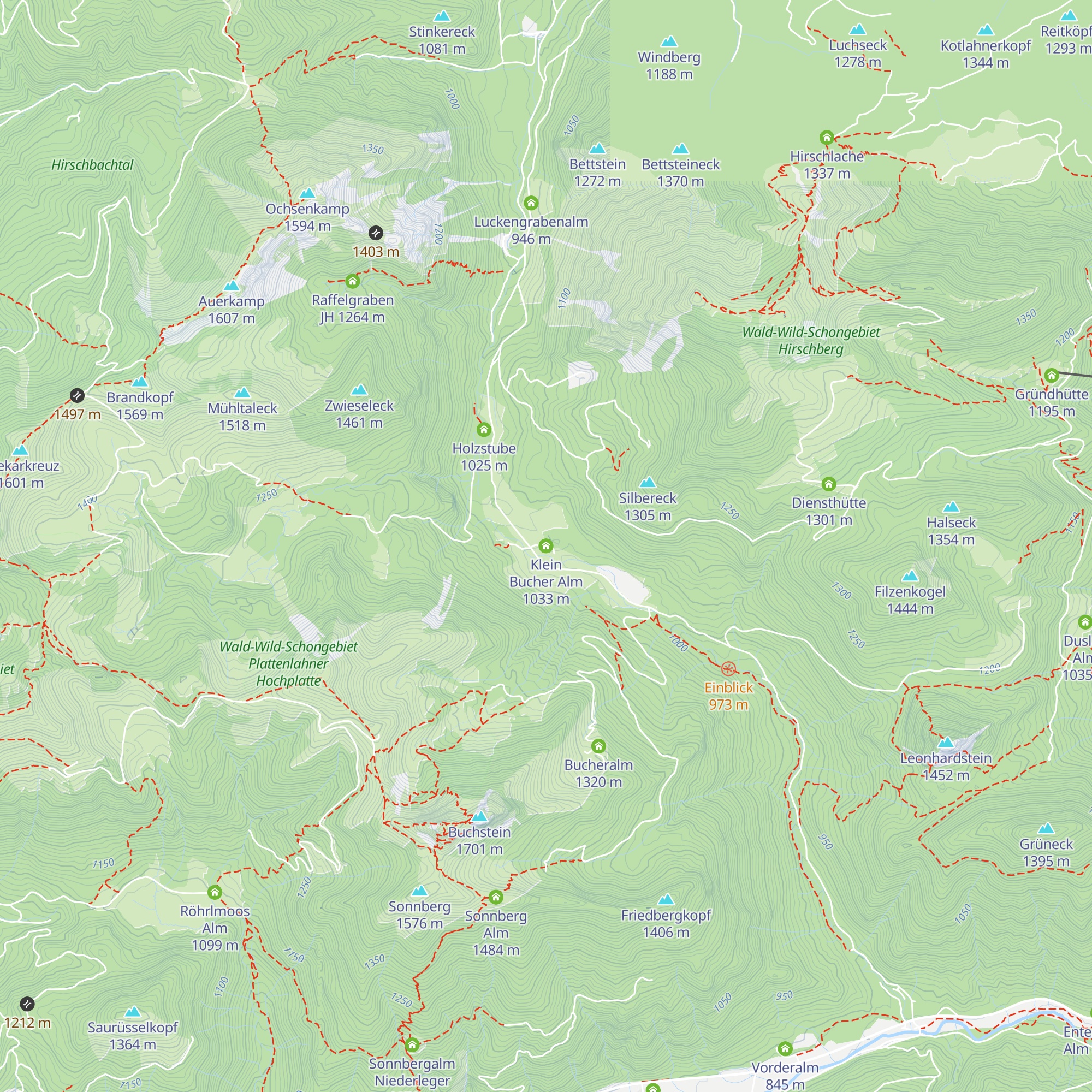 Klein Bucher Alm map