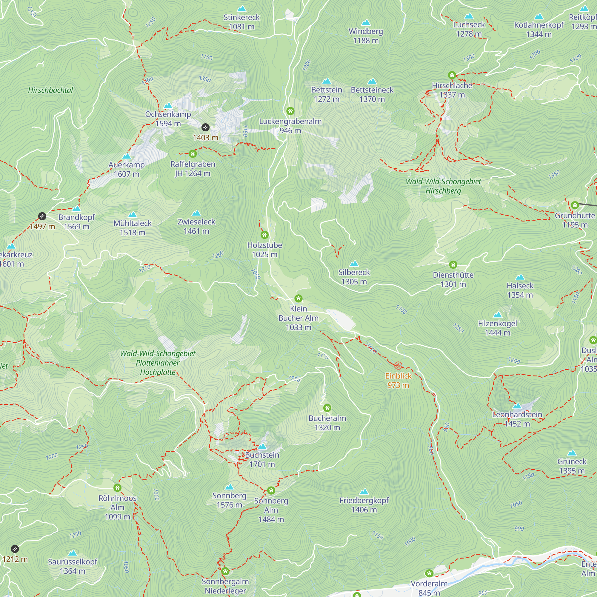Klein Bucher Alm map