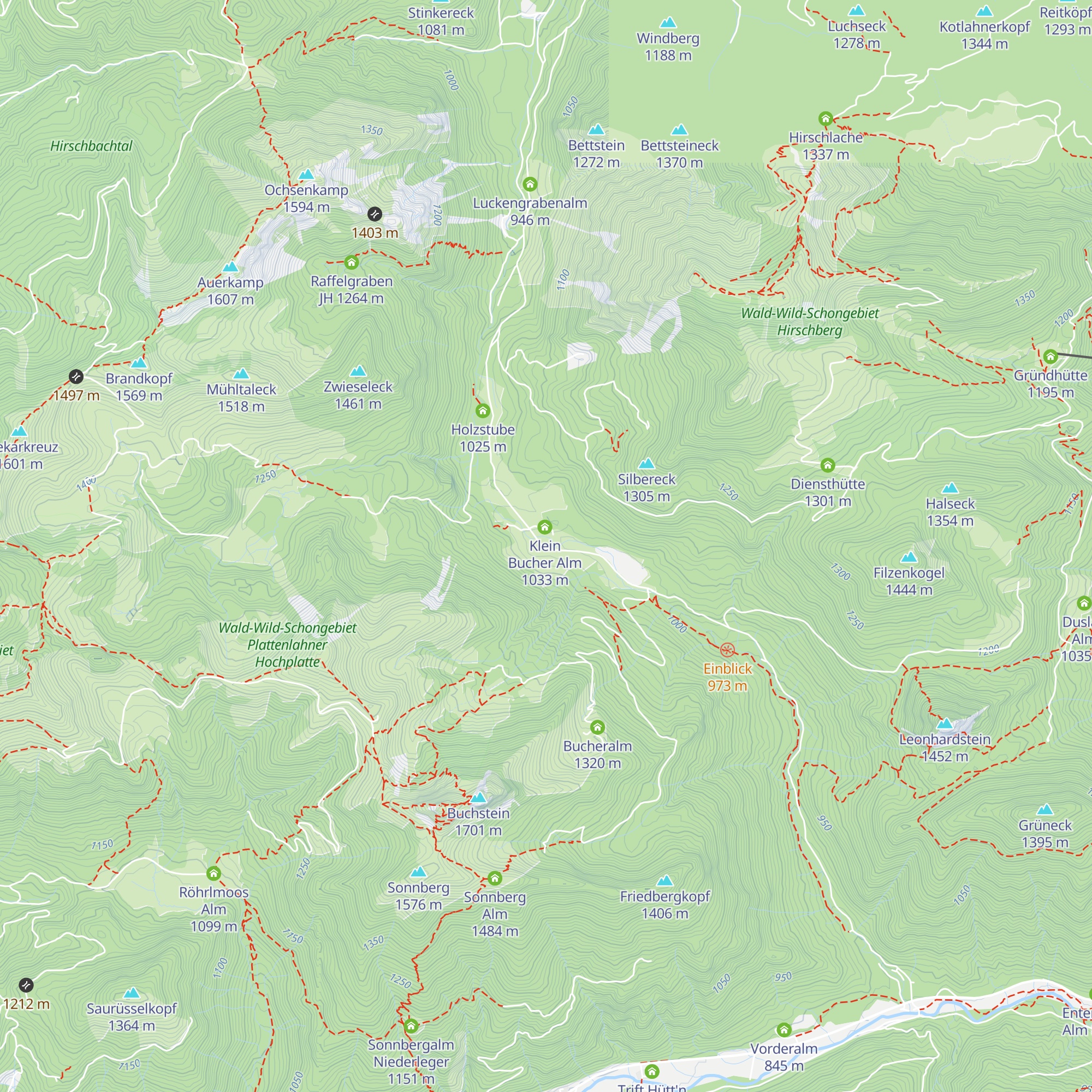 Schwarzentennalm map
