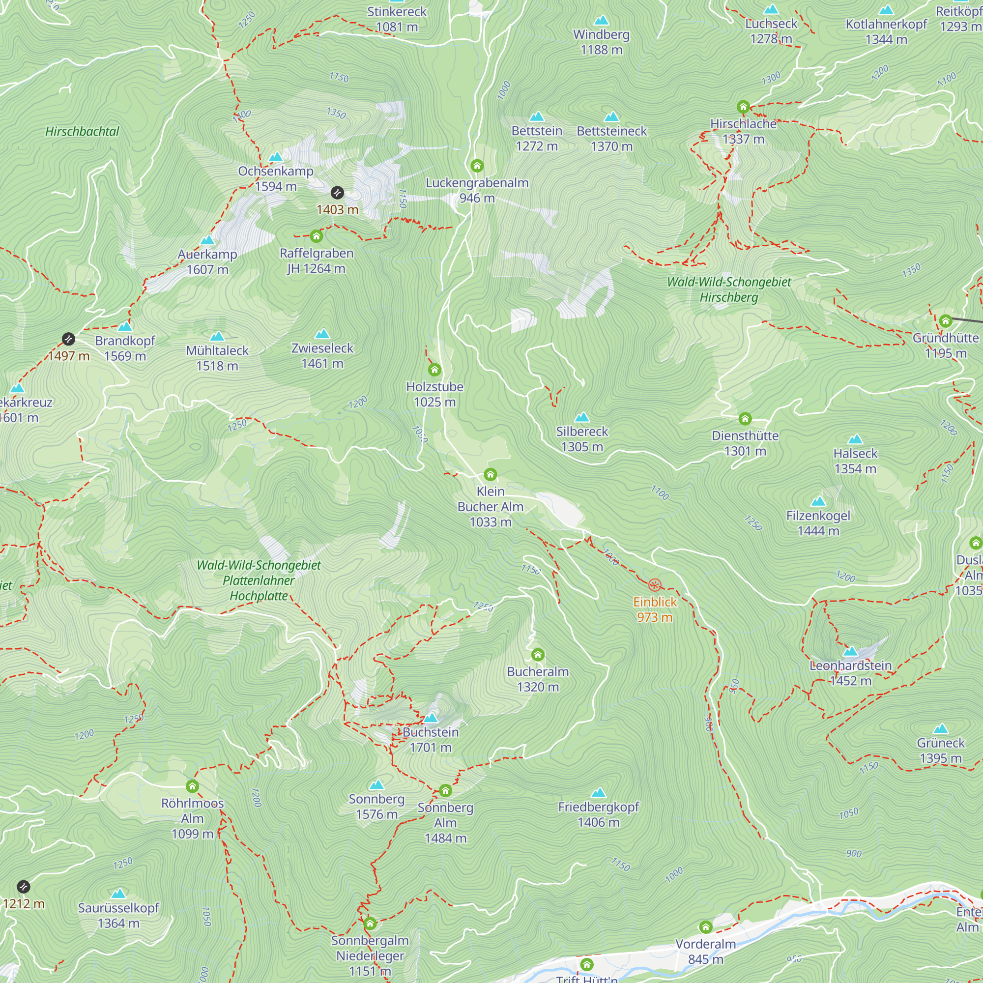 Schwarzentennalm map