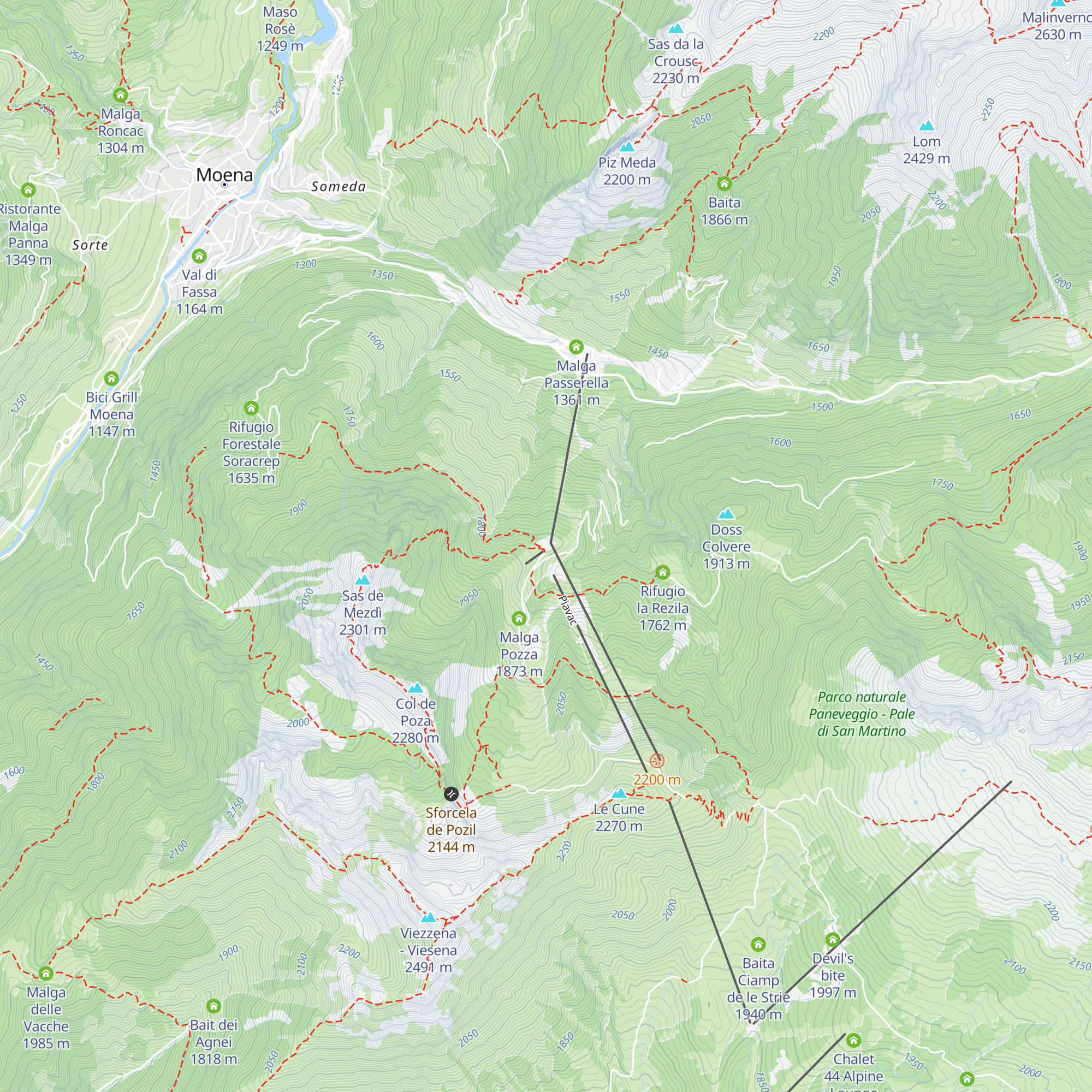 Chalet Valbona map