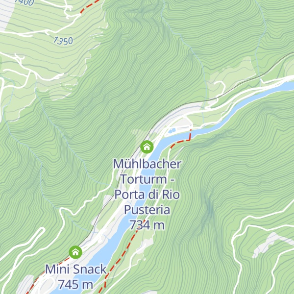 Map of Mühlbacher Torturm - Porta di Rio Pusteria
