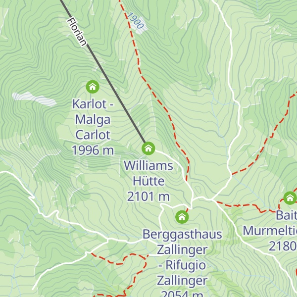 Map of Williams Hütte