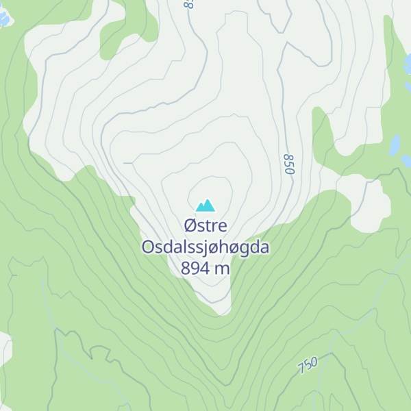 Map of Østre Osdalssjøhøgda