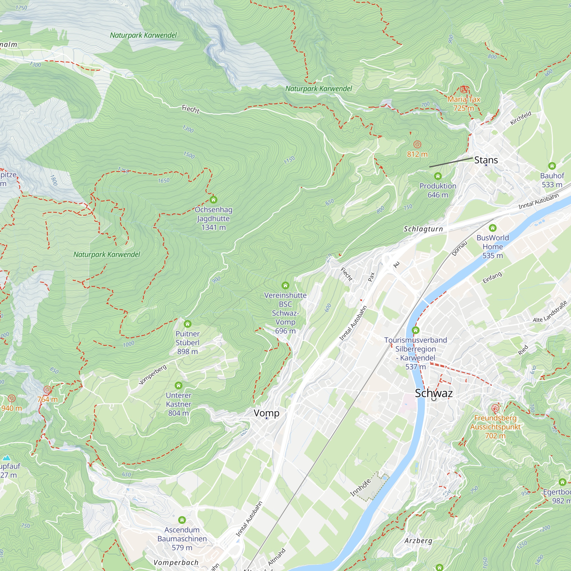 Vereinshütte BSC Schwaz-Vomp map