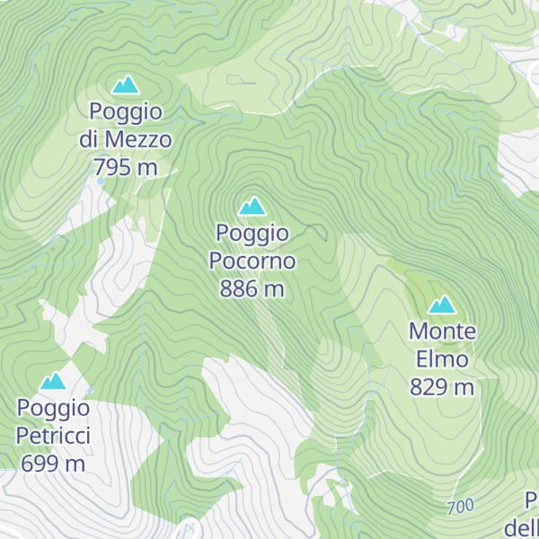 Map of La Montagnola dell'Elmo