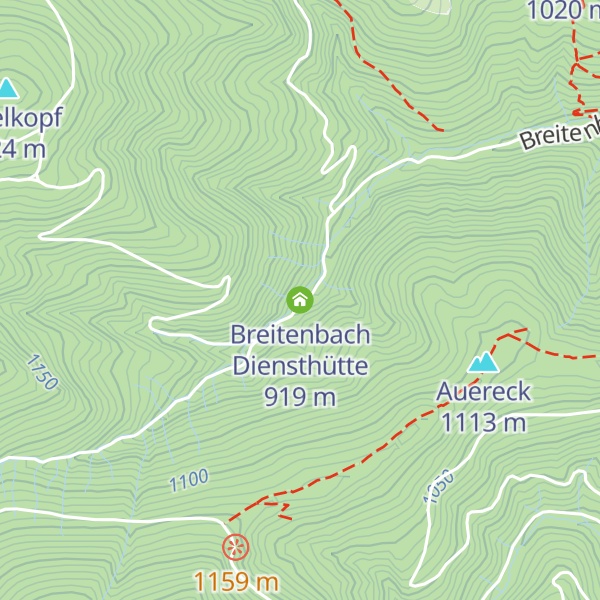 Map of Breitenbach Diensthütte