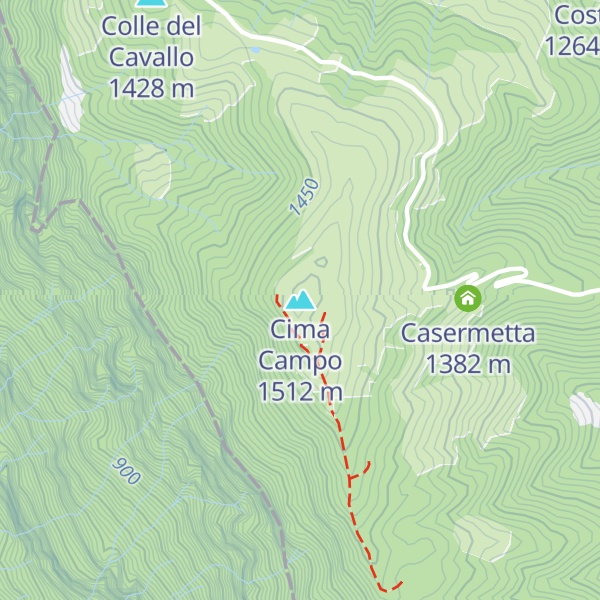 Map of Cima Campo