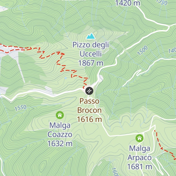 Map of Hotel Pizzo degli Uccelli