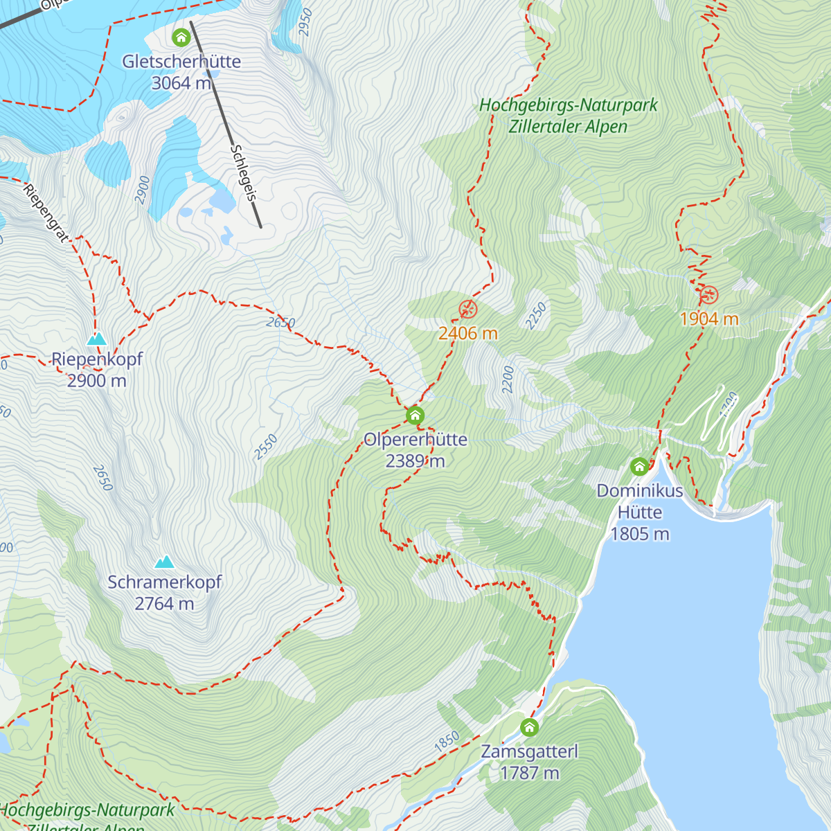 Olpererhütte map