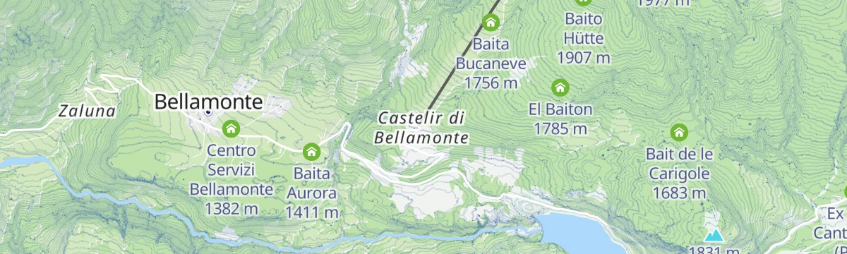 Map of the start of Castelir - Canvere