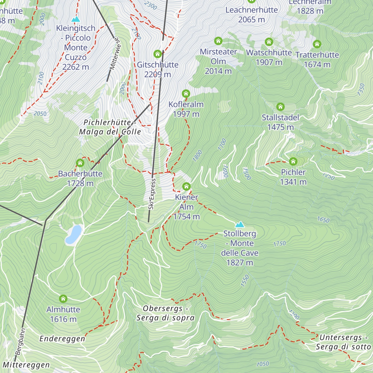 Kiener Alm map