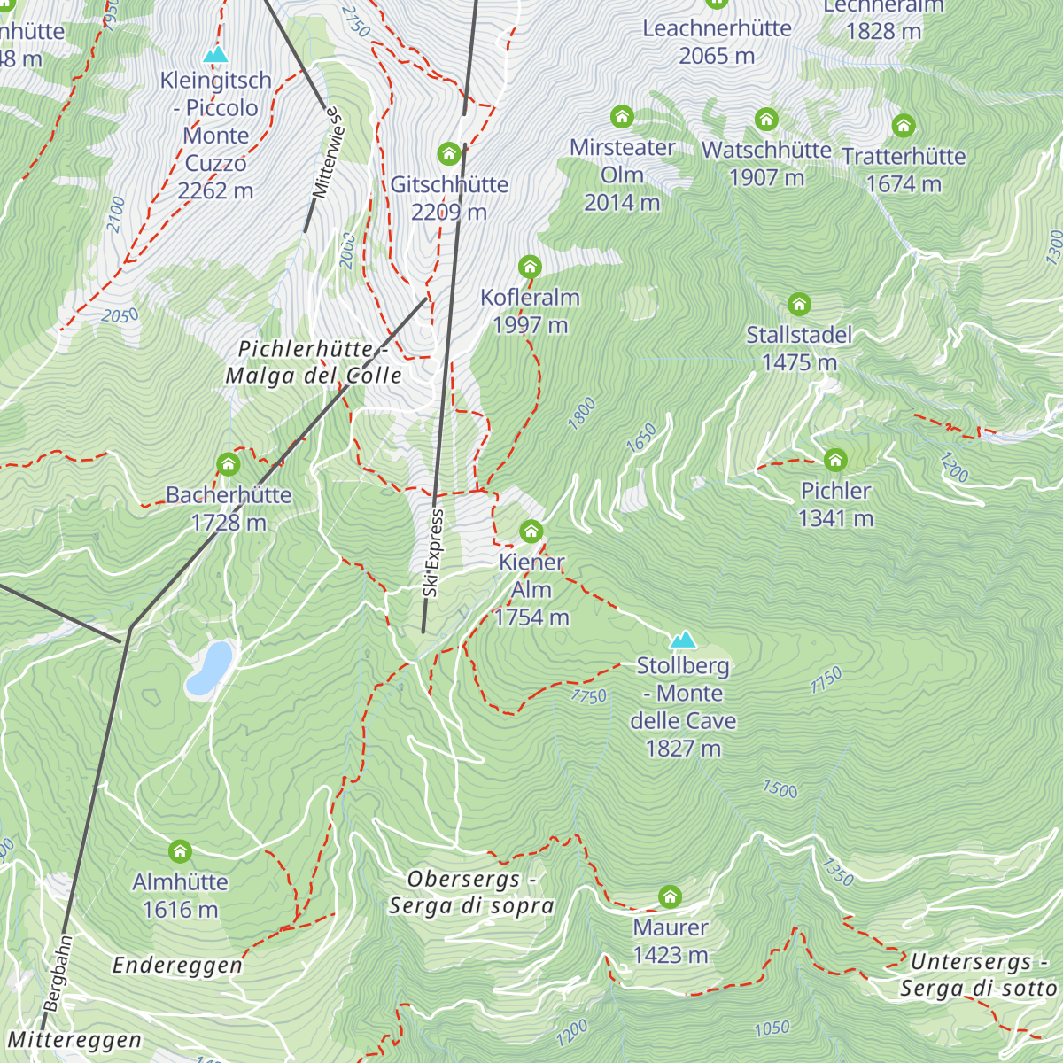 Kiener Alm map