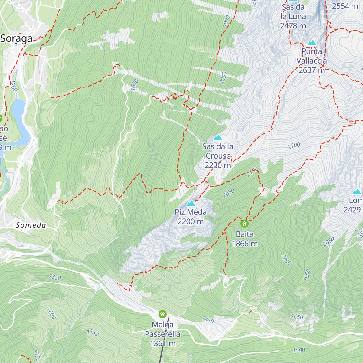 Baita Val Dal Vent map