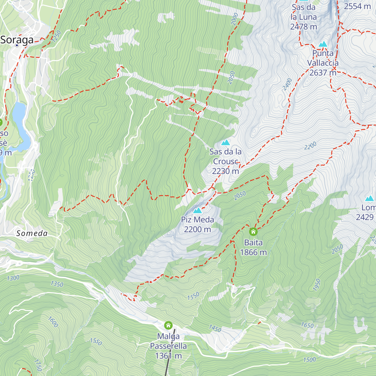 Baita Val Dal Vent map