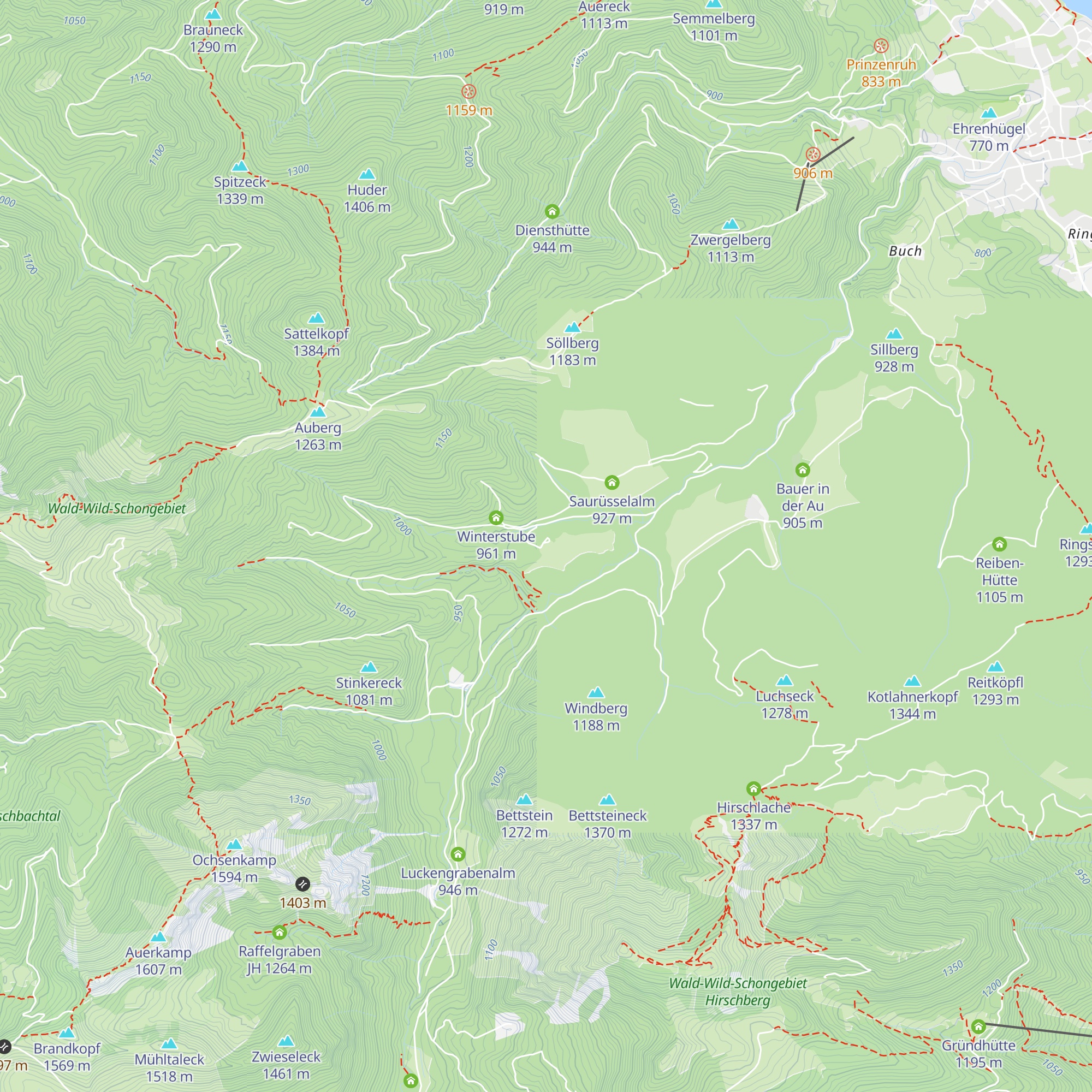 Scheibenaualm map
