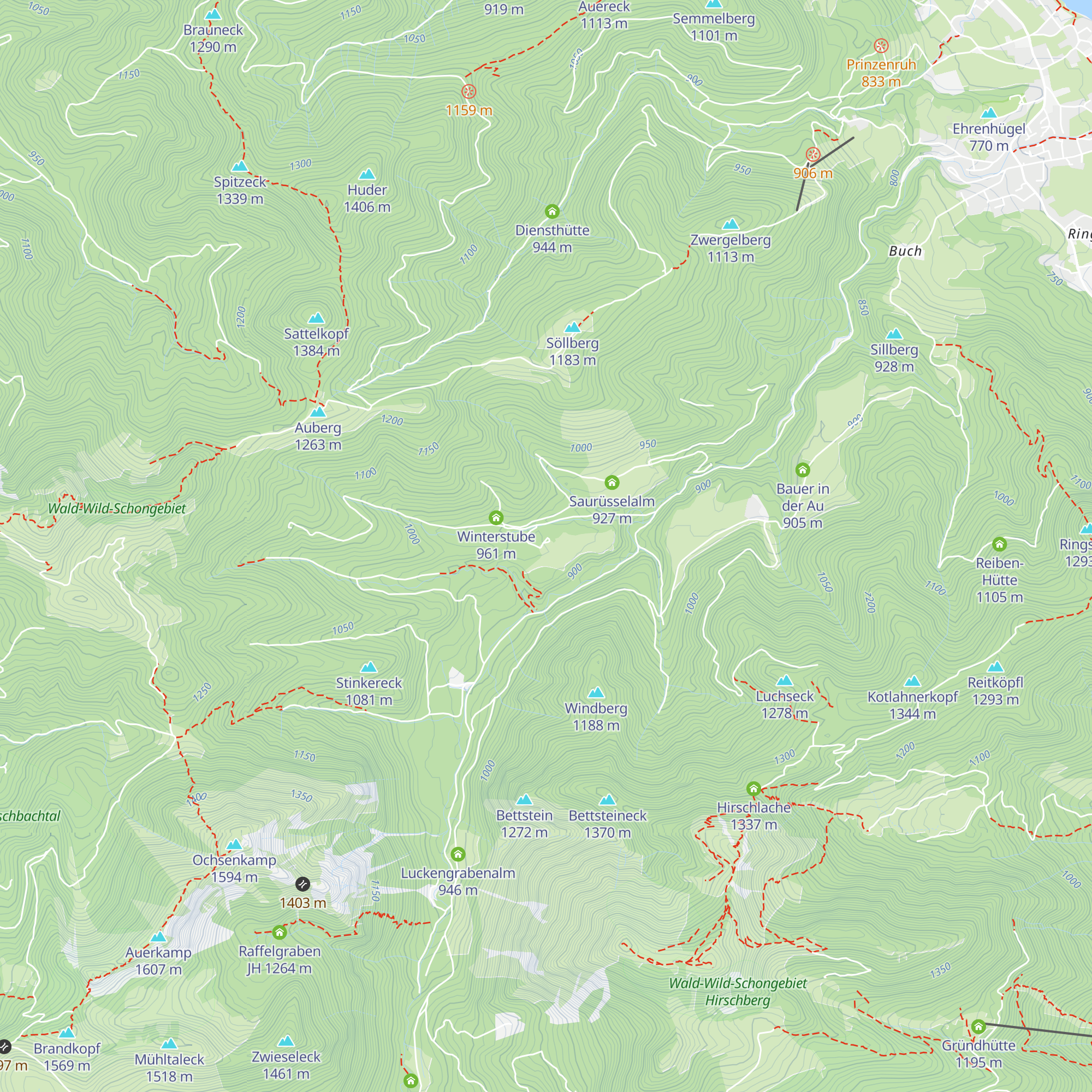 Scheibenaualm map