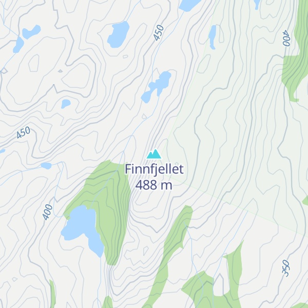 Map of Finnfjellet